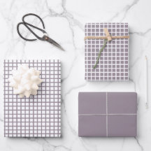 Moderne Pastel Violet Et Blanc En vichy