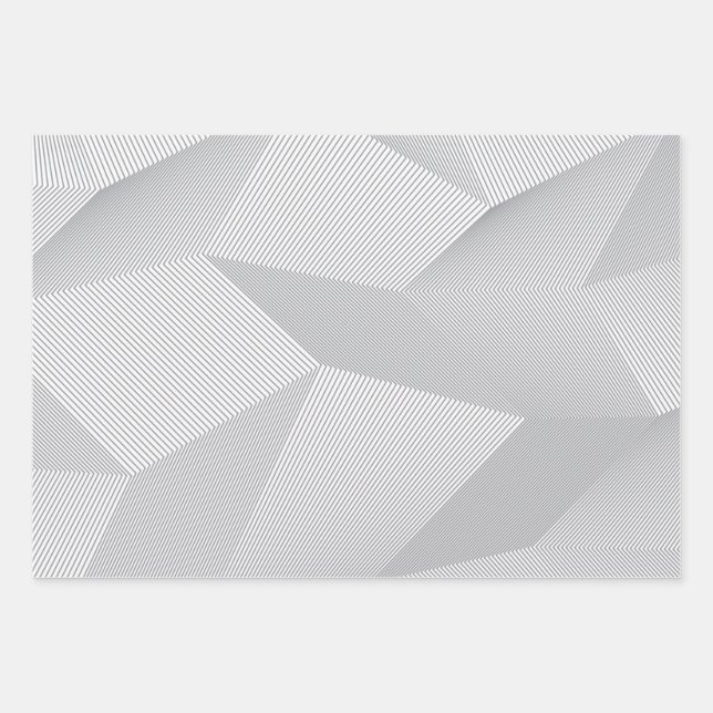 Feuille De Papier Cadeau Moderne, tendance, cool, simple, motif artistique (Devant)