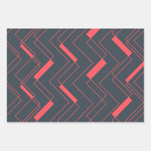 Feuille De Papier Cadeau Modernes, simples, abstraits, vibrants, trendy pat