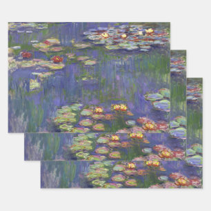 Feuille De Papier Cadeau Monet Water Lilies Chef-d'oeuvre Peinture