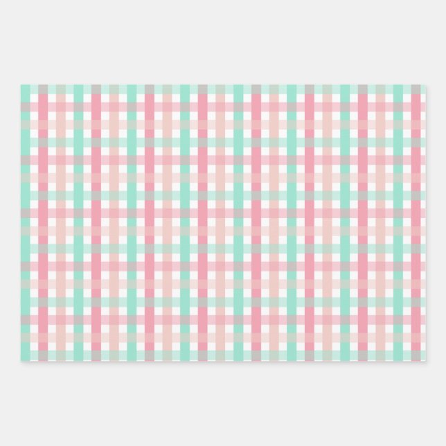 Feuille De Papier Cadeau Monnaie rose rousse hiver Noël anniversaire (Devant)