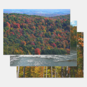 Feuille De Papier Cadeau Montagnes des Appalaches à l'automne