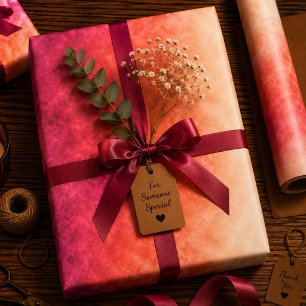 Feuille De Papier Cadeau Montée Rougeoyante
