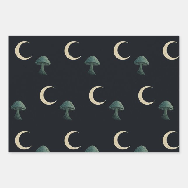 Feuille De Papier Cadeau Moonlit Masquerade Elegant Halloween (Devant)