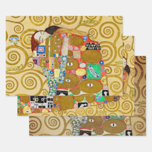 Feuille De Papier Cadeau Mosaïque d'accomplissement de Klimt : Frise vintag