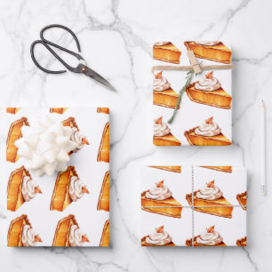 Feuille De Papier Cadeau Motif à Citrouille à  d'aquarelle