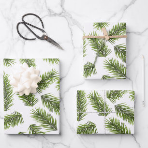 Feuille De Papier Cadeau Motif à feuillage persistant