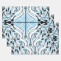 Motif Abstrait bleu noir