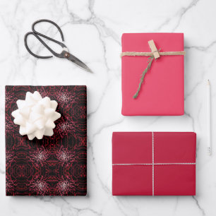 Feuille De Papier Cadeau Motif abstrait de taches éclaboussées de roses et
