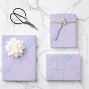 Feuille De Papier Cadeau Motif Abstrait d'encre liquide Pastel Lavender