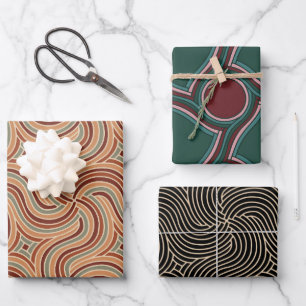 Feuille De Papier Cadeau Motif Abstrait moderne