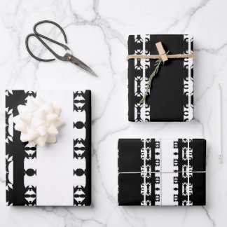 Feuille De Papier Cadeau Motif africain Ebony Rhythm