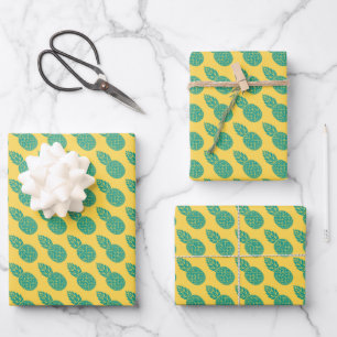 Feuille De Papier Cadeau Motif ananas