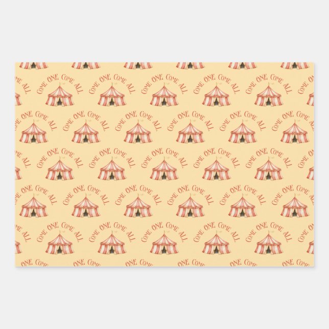 Feuille De Papier Cadeau Motif animal cirque (Devant)