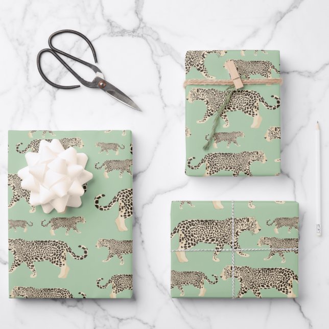 Feuille De Papier Cadeau Motif animal Jungle Jaguar (Recto)