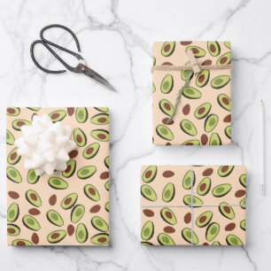 Feuille De Papier Cadeau Motif Avocado