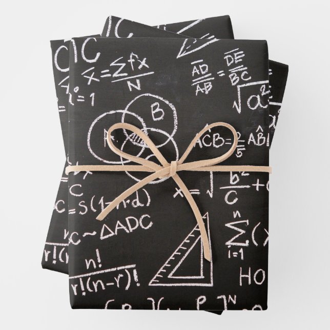 Feuille De Papier Cadeau Motif Blackboard de vacances (En situation)