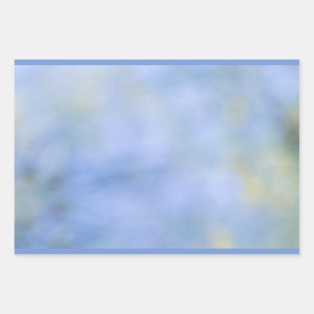 Feuille De Papier Cadeau Motif Bleu Jaune Abstrait Décontracté (Devant 2)