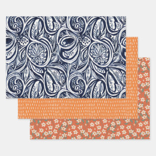 Feuille De Papier Cadeau Motif botanique Abstrait Classy