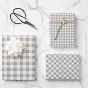 Feuille De Papier Cadeau Motif carreaux à carreaux Buffalo rustique