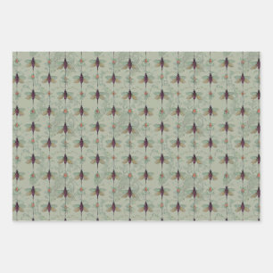 Feuille De Papier Cadeau Motif classique d'insectes
