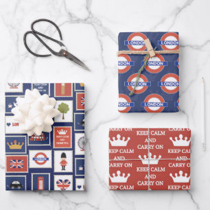 Feuille De Papier Cadeau motif cool de Londres