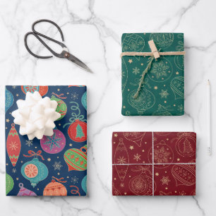 Feuille De Papier Cadeau Motif couleur Faux Gold Foil Xmas 