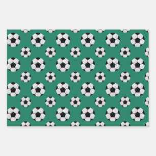 Feuille De Papier Cadeau Motif de balles de football