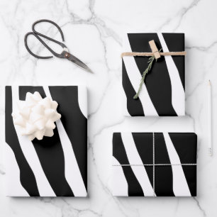 Feuille De Papier Cadeau Motif de bandes d'impression Zebra