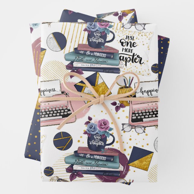 Feuille De Papier Cadeau Motif de basculement (En situation)