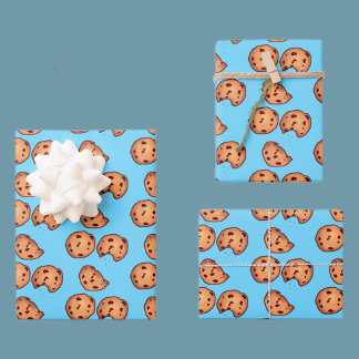 Feuille De Papier Cadeau Motif de cookies à puces de chocolat