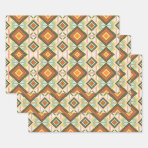 Feuille De Papier Cadeau Motif de diamants d'art de la pop sud-ouest