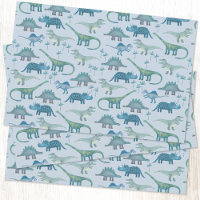 Motif de dinosaure bleu