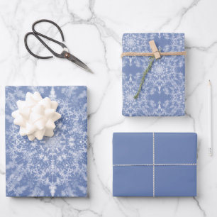 Feuille De Papier Cadeau Motif de flocon de neige en dentelle Abstraite sur
