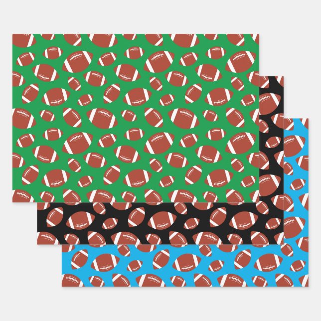Feuille De Papier Cadeau Motif de football (Lot)