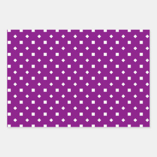 Feuille De Papier Cadeau Motif de formes géométriques rouge violet