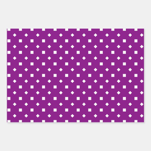 Feuille De Papier Cadeau Motif de formes géométriques rouge violet vert (Devant)