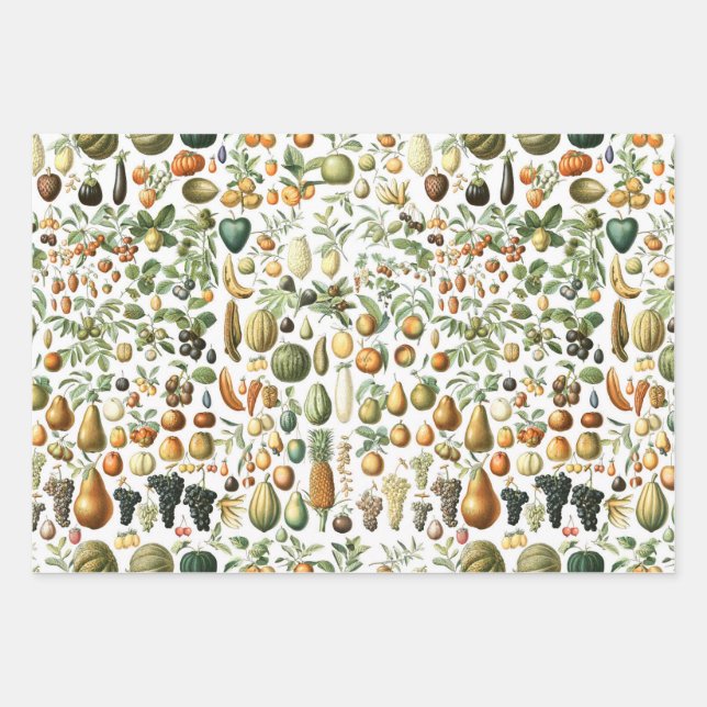 Feuille De Papier Cadeau Motif de fruits de l'Adolphe Millot (Devant)