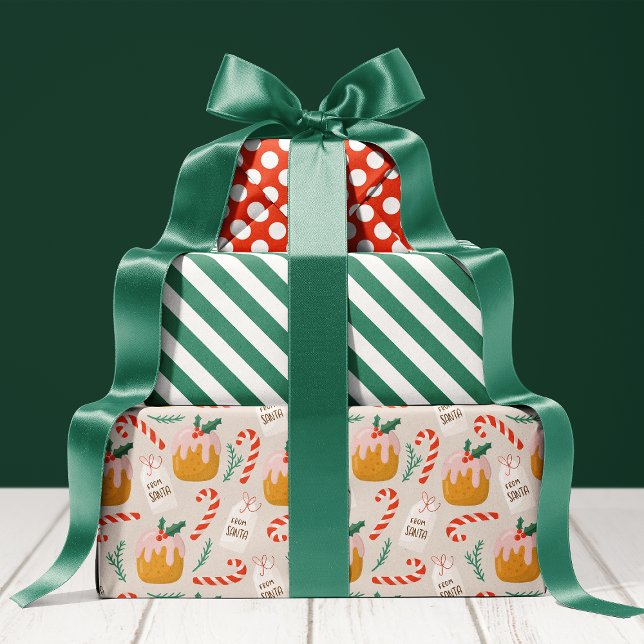 Feuille De Papier Cadeau Motif de gâteau de Noël Noël (Créateur téléchargé)