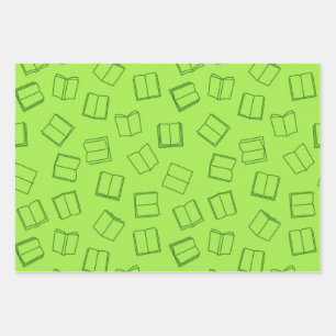 Feuille De Papier Cadeau Motif de livre