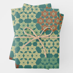 Feuille De Papier Cadeau Motif de mixage de thème japonais