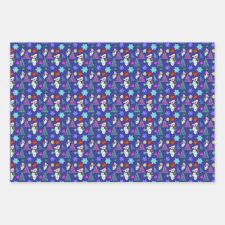 Feuille De Papier Cadeau Motif de Noël 