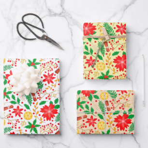 Feuille De Papier Cadeau Motif de Noël lumineux et unique
