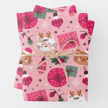 Motif de Noël rose