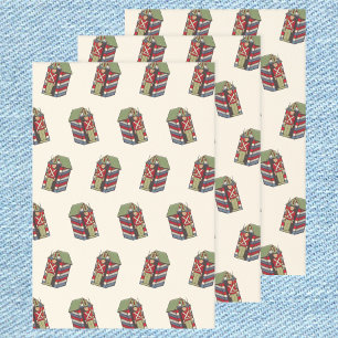 Feuille De Papier Cadeau Motif de Noël vintage, soldat jouet casse-noisette