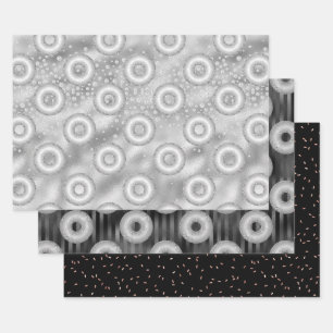 Feuille De Papier Cadeau Motif de parties scintillant Donut