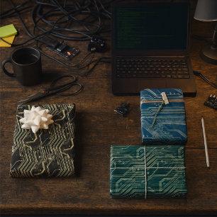 Feuille De Papier Cadeau MOTIF de PCB Quirky Abstrait Geek électronique