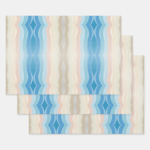 Feuille De Papier Cadeau Motif de répétition de salé de rivage côtier