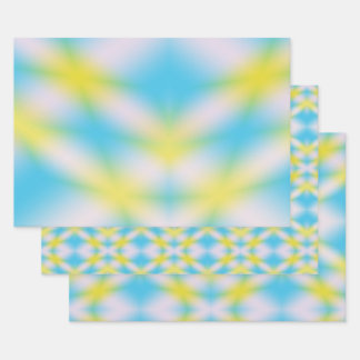 Feuille De Papier Cadeau Motif dégradé de colorant bleu