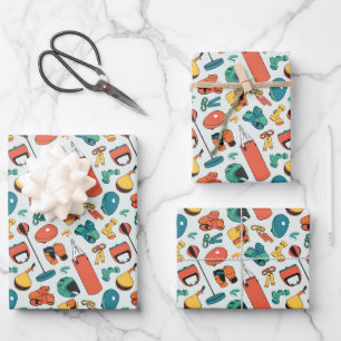 Feuille De Papier Cadeau Motif des arts martiaux (coloré)